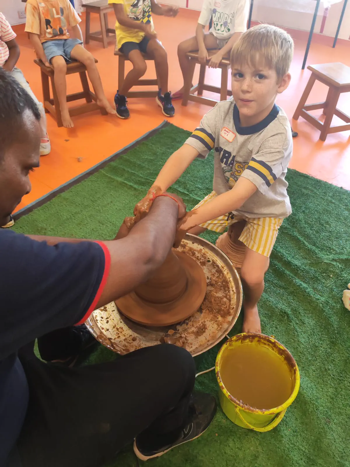 Ram Pottery school pottery activity display at Greencoast International School