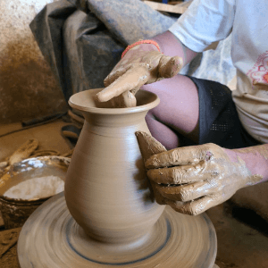 Ram Pottery workshop handcrafted clay process image 4