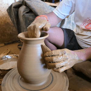 Ram Pottery workshop handcrafted clay process image 6