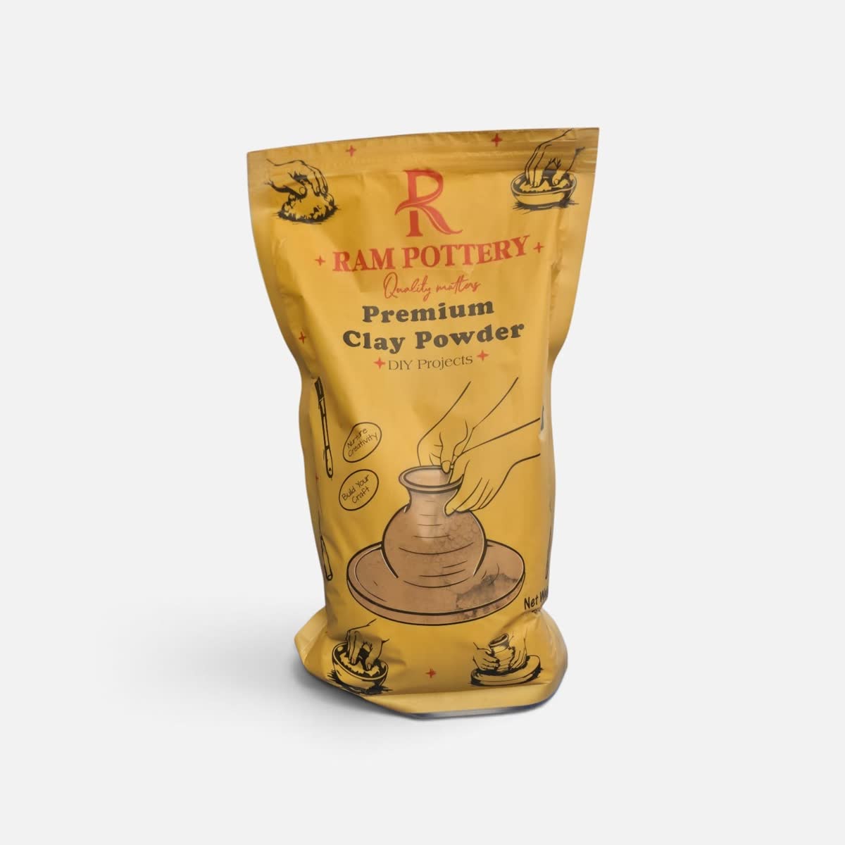 Ram Pottery Premium Clay Powder front pouch